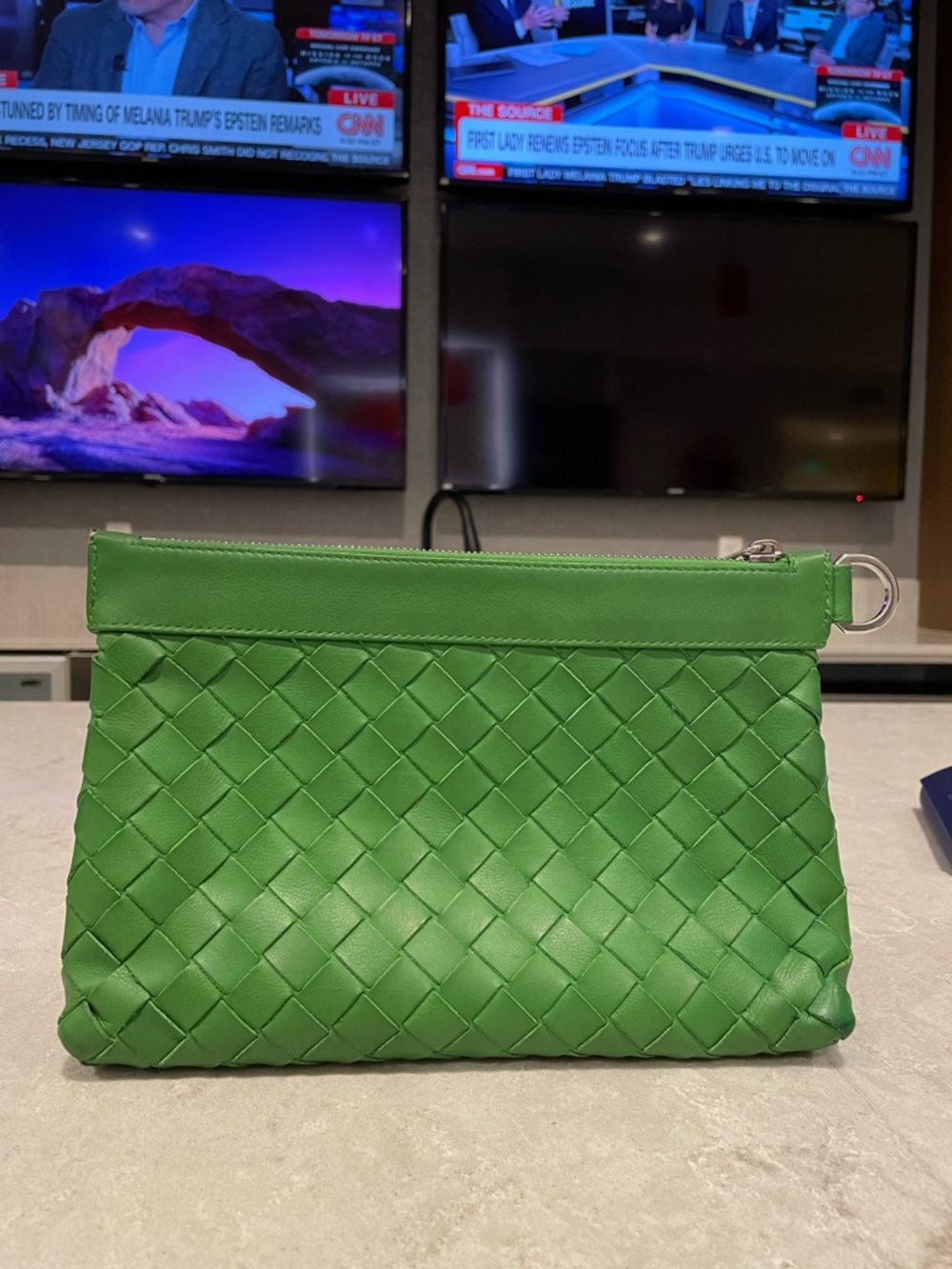 Bottega Veneta Woven leather pouch